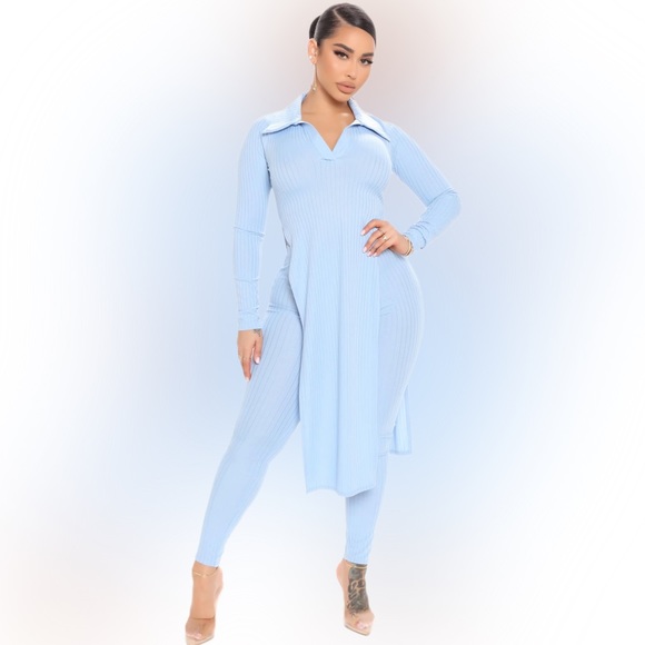 Go What You Need Legging Set | Light Blue - Picture 2 of 7